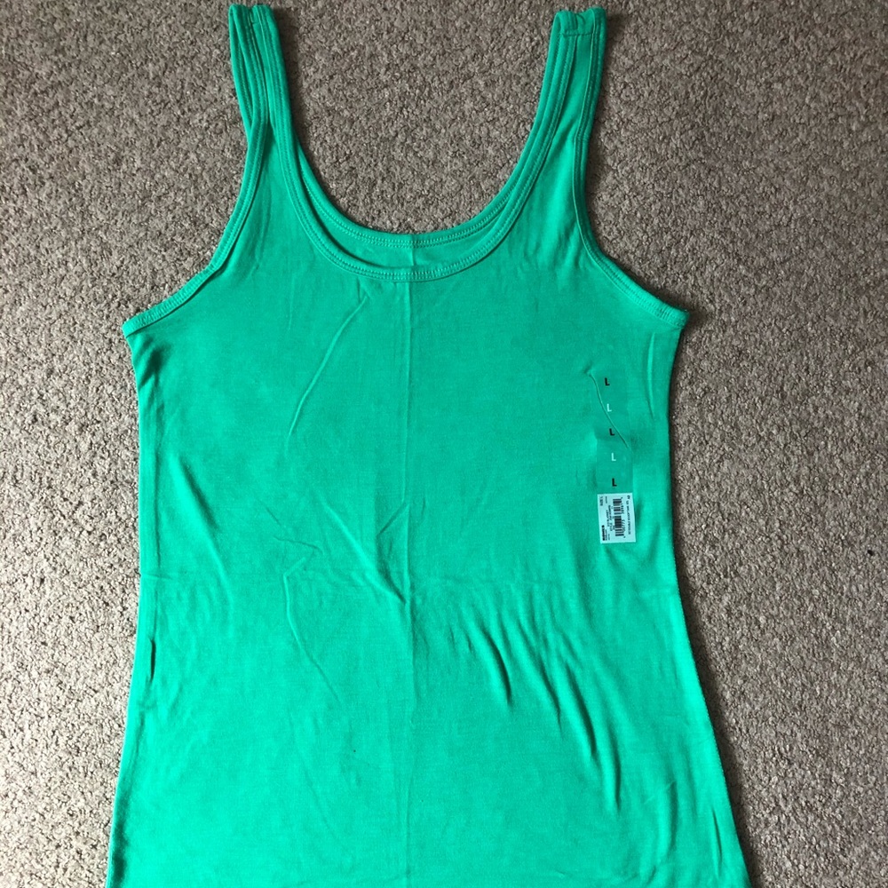 SO Junior Fitted Large, Green Tank Top